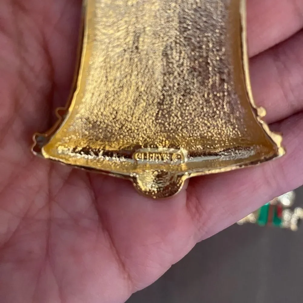 Vintage Gerry’s Enamel/ Metal Christmas Ornaments set of 6 Bell Ornaments